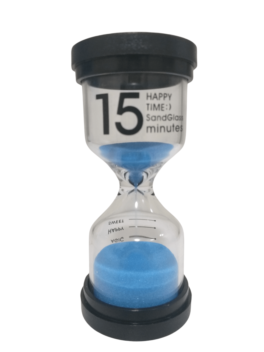 Mini Ampulheta Azul 15 Minutos