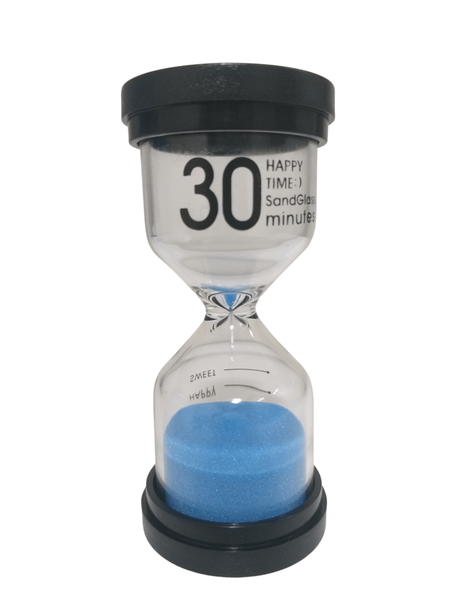 Mini Ampulheta Azul 30 Minutos